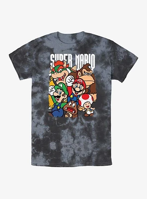 Nintendo Super Mario Bros. Group Tie-Dye T-Shirt