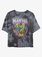 Marvel Mighty World Womens Tie-Dye Crop T-Shirt