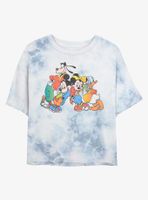 Disney Mickey Mouse And Friends Retro Womens Tie-Dye Crop T-Shirt