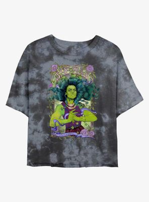 Marvel She-Hulk Sensational Womens Tie-Dye Crop T-Shirt