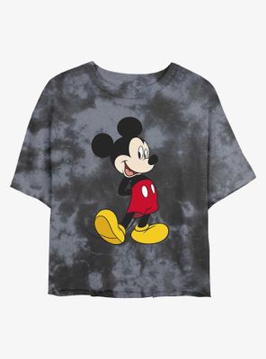 Disney Mickey Mouse Traditional Womens Tie-Dye Crop T-Shirt