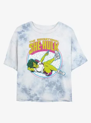 Marvel The Sensational She-Hulk Womens Tie-Dye Crop T-Shirt