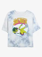 Marvel The Sensational She-Hulk Womens Tie-Dye Crop T-Shirt