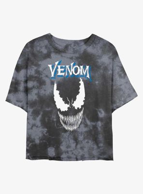 Marvel Venom Crest Womens Tie-Dye Crop T-Shirt