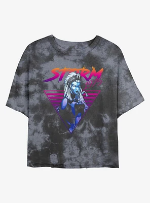 Marvel X-Men Retro Storm Womens Tie-Dye Crop T-Shirt