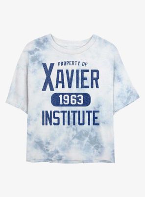 Marvel X-Men Xavier Institute Womens Tie-Dye Crop T-Shirt