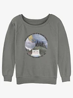 Adventure Time Finn and Jake Focus Girls Slouchy Sweatshirt