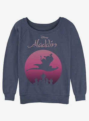 Disney Aladdin Flying High Silhouette Girls Slouchy Sweatshirt