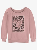 Disney Alice Wonderland Rabbit Hole Card Girls Slouchy Sweatshirt