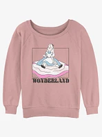 Disney Alice Wonderland Soft Pop Girls Slouchy Sweatshirt
