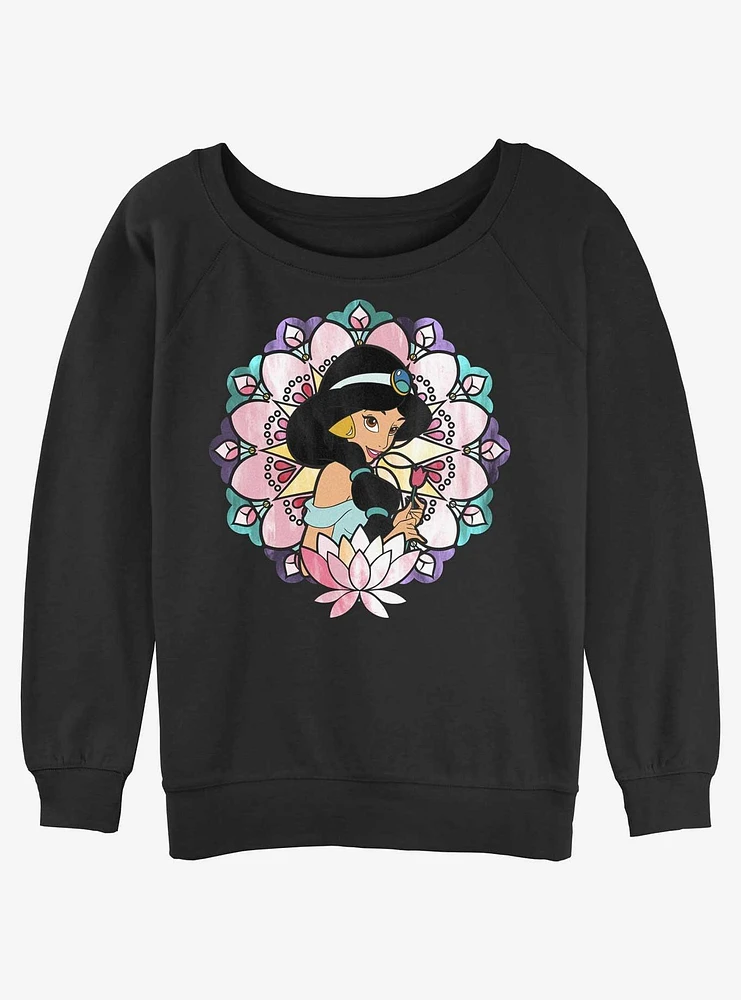 Disney Aladdin Glass Mandala Jasmine Girls Slouchy Sweatshirt