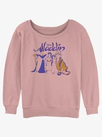 Disney Aladdin Group Shot Girls Slouchy Sweatshirt