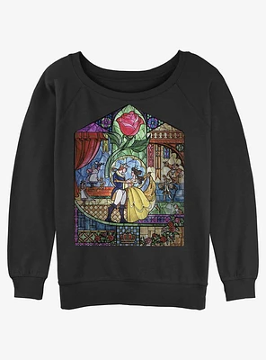 Disney Beauty and the Beast Glass Dance Girls Slouchy Sweatshirt