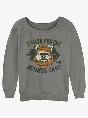 Star Wars Endor Camp Girls Slouchy Sweatshirt