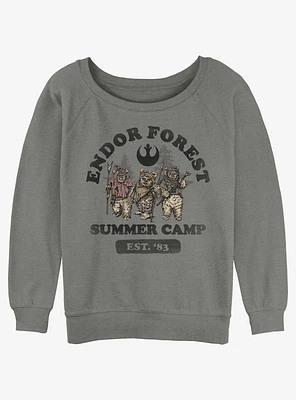 Star Wars Endor Summer Camp Girls Slouchy Sweatshirt