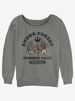 Star Wars Endor Summer Camp Girls Slouchy Sweatshirt