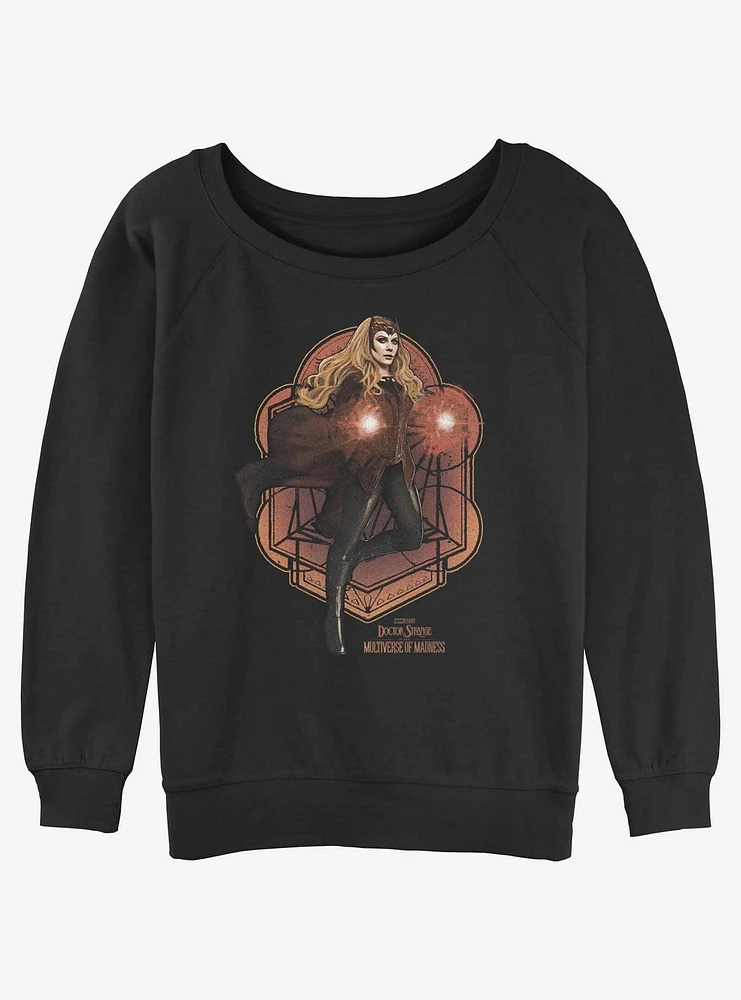 Marvel Doctor Strange the Multiverse of Madness Wanda Witch Girls Slouchy Sweatshirt