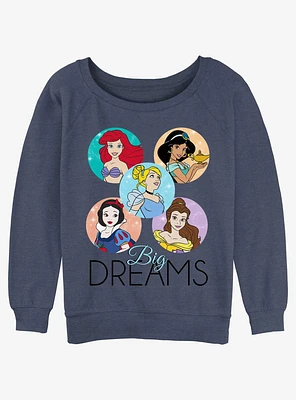 Disney Princesses Big Dreams Girls Slouchy Sweatshirt