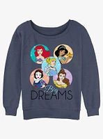 Disney Princesses Big Dreams Girls Slouchy Sweatshirt