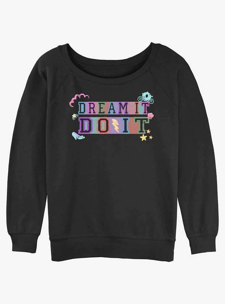 Disney Princesses Dream It Do Girls Slouchy Sweatshirt