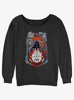 Star Wars Galaxy Multiball Girls Slouchy Sweatshirt