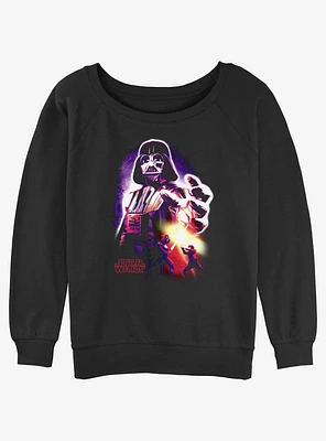 Star Wars Neon Vader Girls Slouchy Sweatshirt