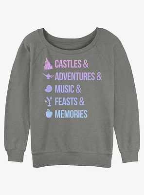 Disney Princesses Just Things Girls Slouchy Sweatshirt