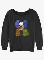 Cartoon Network Courage the Cowardly Dog Enemy Blobs Girls Slouchy Sweatshirt