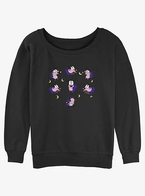 Cartoon Network Courage the Cowardly Dog Scary Night Girls Slouchy Sweatshirt