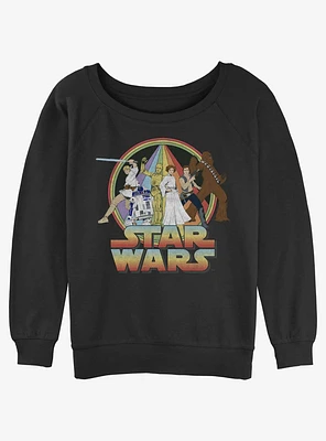 Star Wars Psychedelic Squad Girls Slouchy Sweatshirt