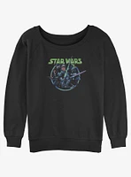 Star Wars Retro Group Girls Slouchy Sweatshirt