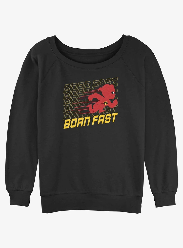 Disney Pixar The Incredibles Dash Born Fast Girls Slouchy Sweatshirt