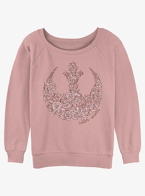 Star Wars Rose Rebel Girls Slouchy Sweatshirt