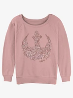 Star Wars Rose Rebel Girls Slouchy Sweatshirt