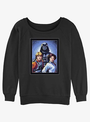 Star Wars Skywalker Family Portrait Girls Slouchy Sweatshirt