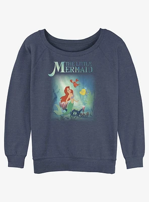 Disney The Little Mermaid Ariel, Sebastian and Flounder Girls Slouchy Sweatshirt