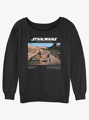 Star Wars Tatooine Travelers C-3PO and R2-D2 Girls Slouchy Sweatshirt