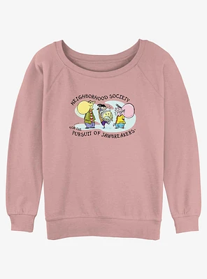 Cartoon Network Ed, Edd n Eddy Jawbreakers Girls Slouchy Sweatshirt