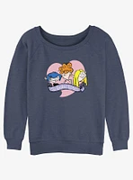 Cartoon Network Ed, Edd n Eddy Kanker Sisters Heart Girls Slouchy Sweatshirt