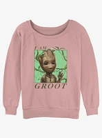 Marvel Guardians of the Galaxy Groot Vines Girls Slouchy Sweatshirt