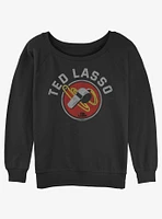 Ted Lasso Coach Whistle Girls Slouchy Sweatshirt