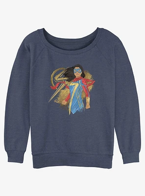 Marvel Ms. Portrait Girls Slouchy Sweatshirt