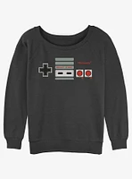 Nintendo Classic Controller Girls Slouchy Sweatshirt