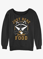 Disney Pocahontas Meeko Here For Food Girls Slouchy Sweatshirt