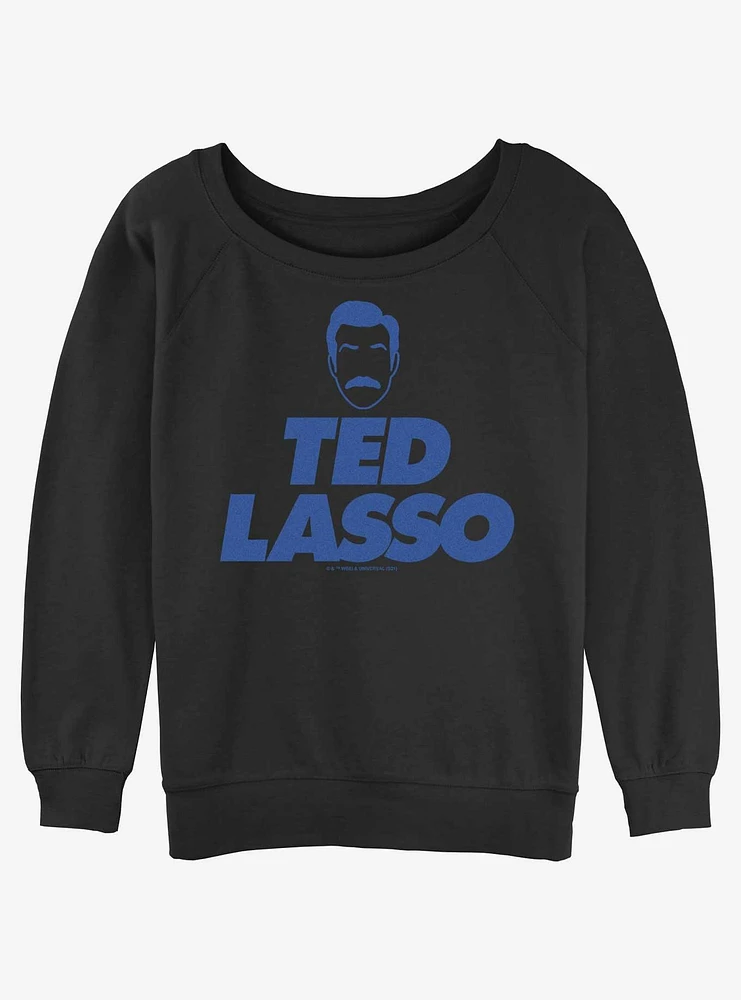 Ted Lasso Face Logo Girls Slouchy Sweatshirt