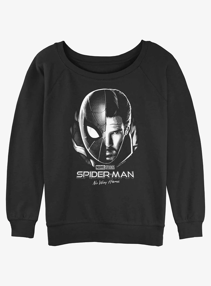 Marvel Spider-Man: No Way Home Parker Strange Split Girls Slouchy Sweatshirt