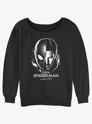 Marvel Spider-Man: No Way Home Parker Strange Split Girls Slouchy Sweatshirt