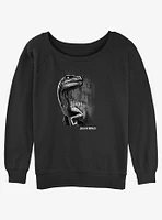 Jurassic World Raptor Smile Girls Slouchy Sweatshirt