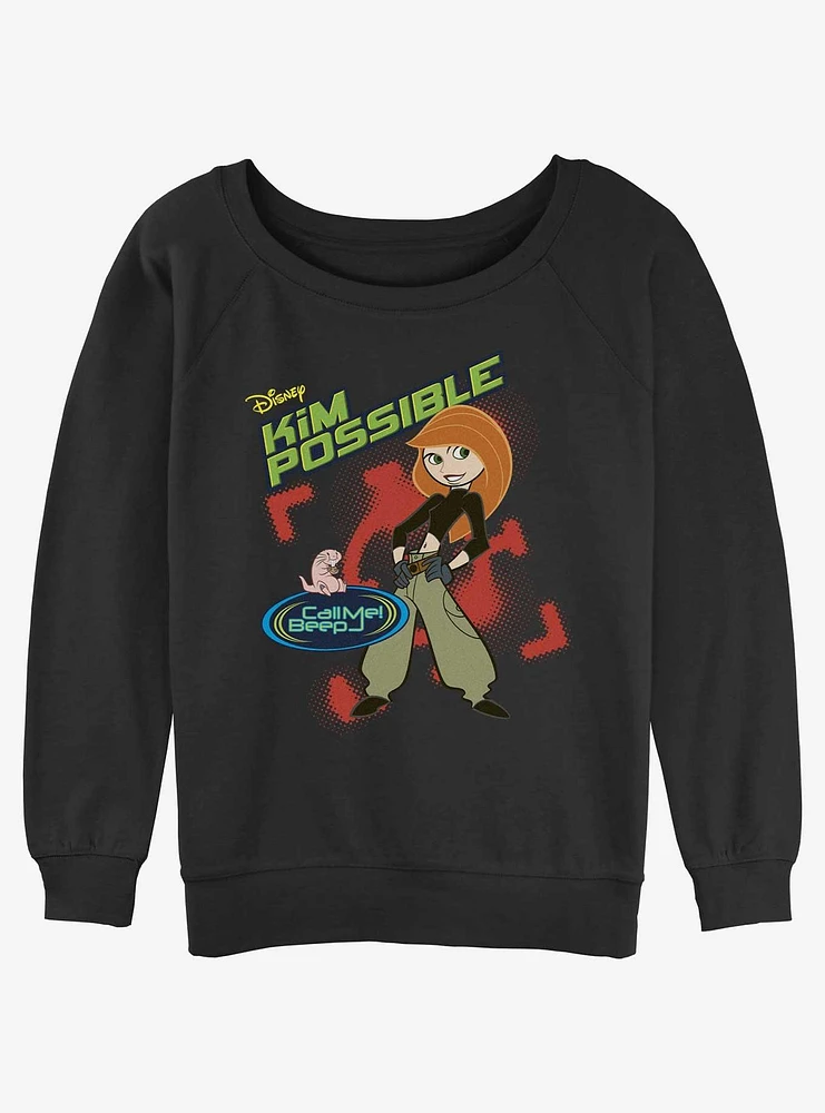 Disney Kim Possible Call Rufus and Girls Slouchy Sweatshirt