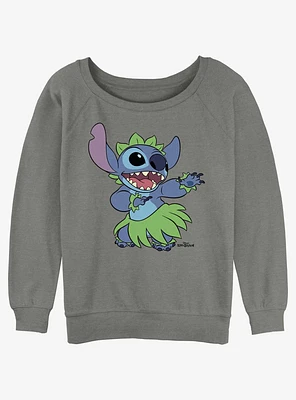 Disney Lilo & Stitch Big Hula Girls Slouchy Sweatshirt